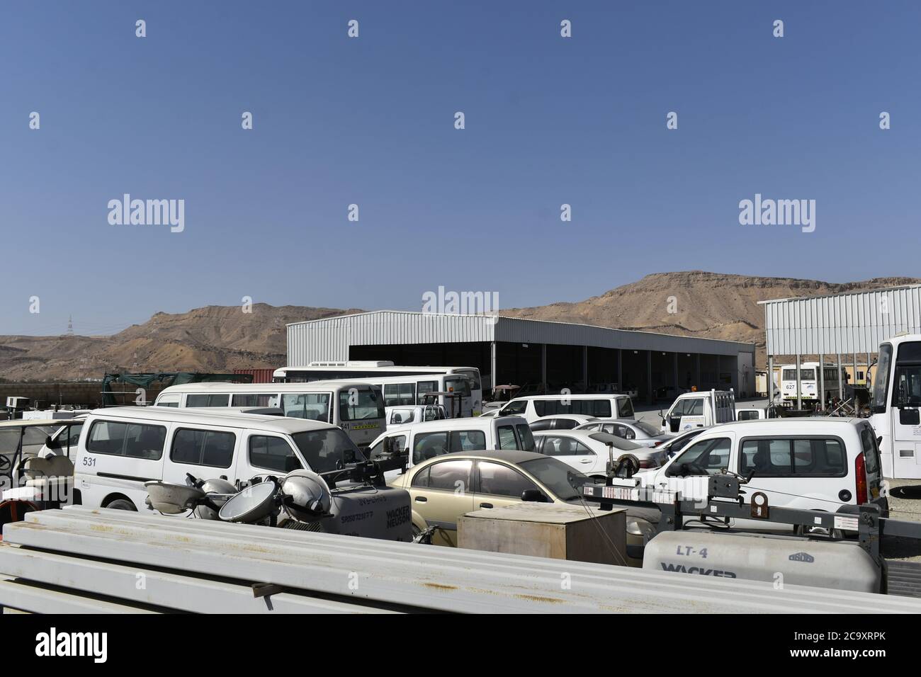 Muscat, Oman - 08-08-2020 : Industrial Wastages and scrabs in the workshop Stock Photo