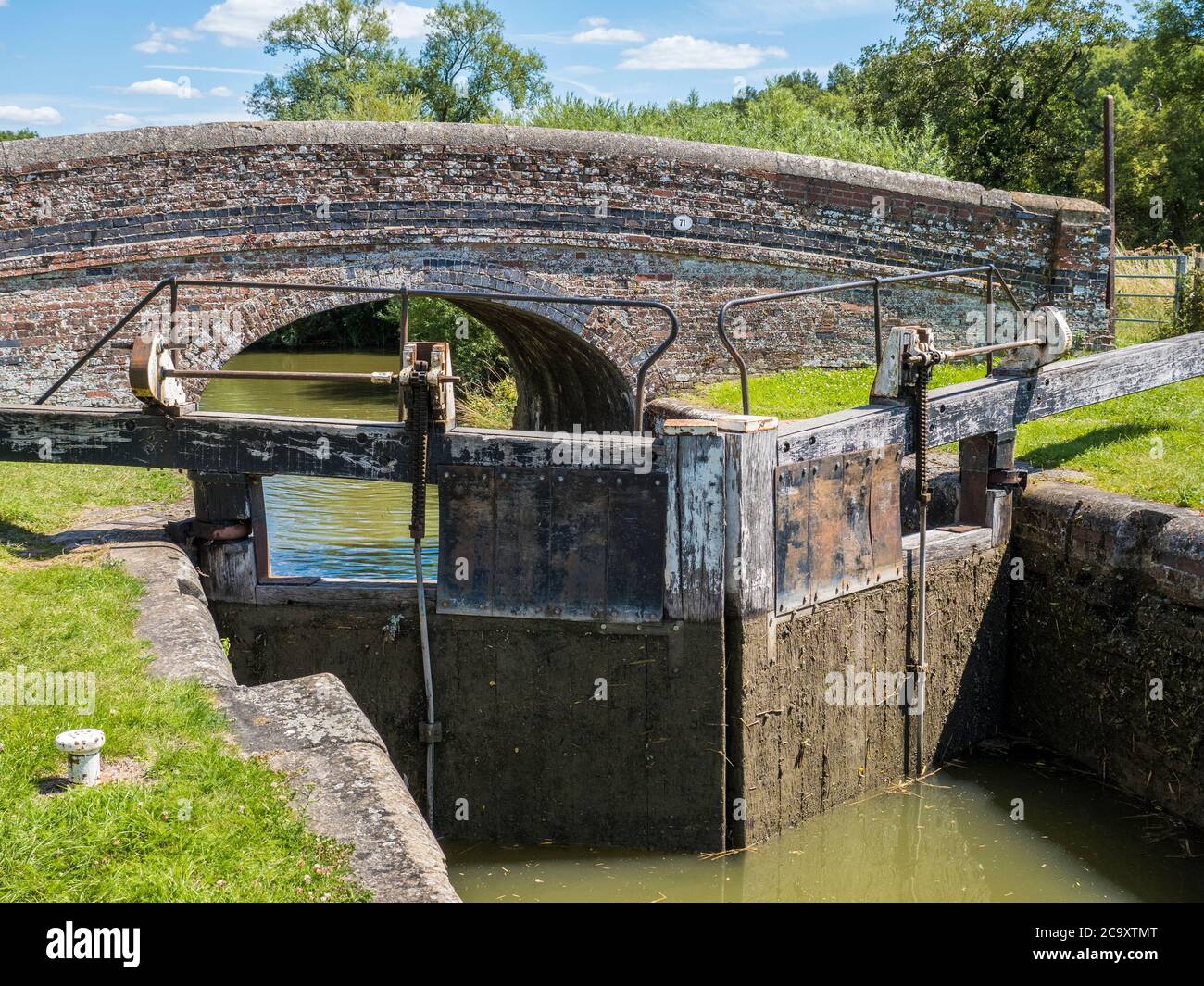Drewitts Lock No 79, Kennet and Avon Canal, Newbury, Berkshire, England, UK, GB. Stock Photo