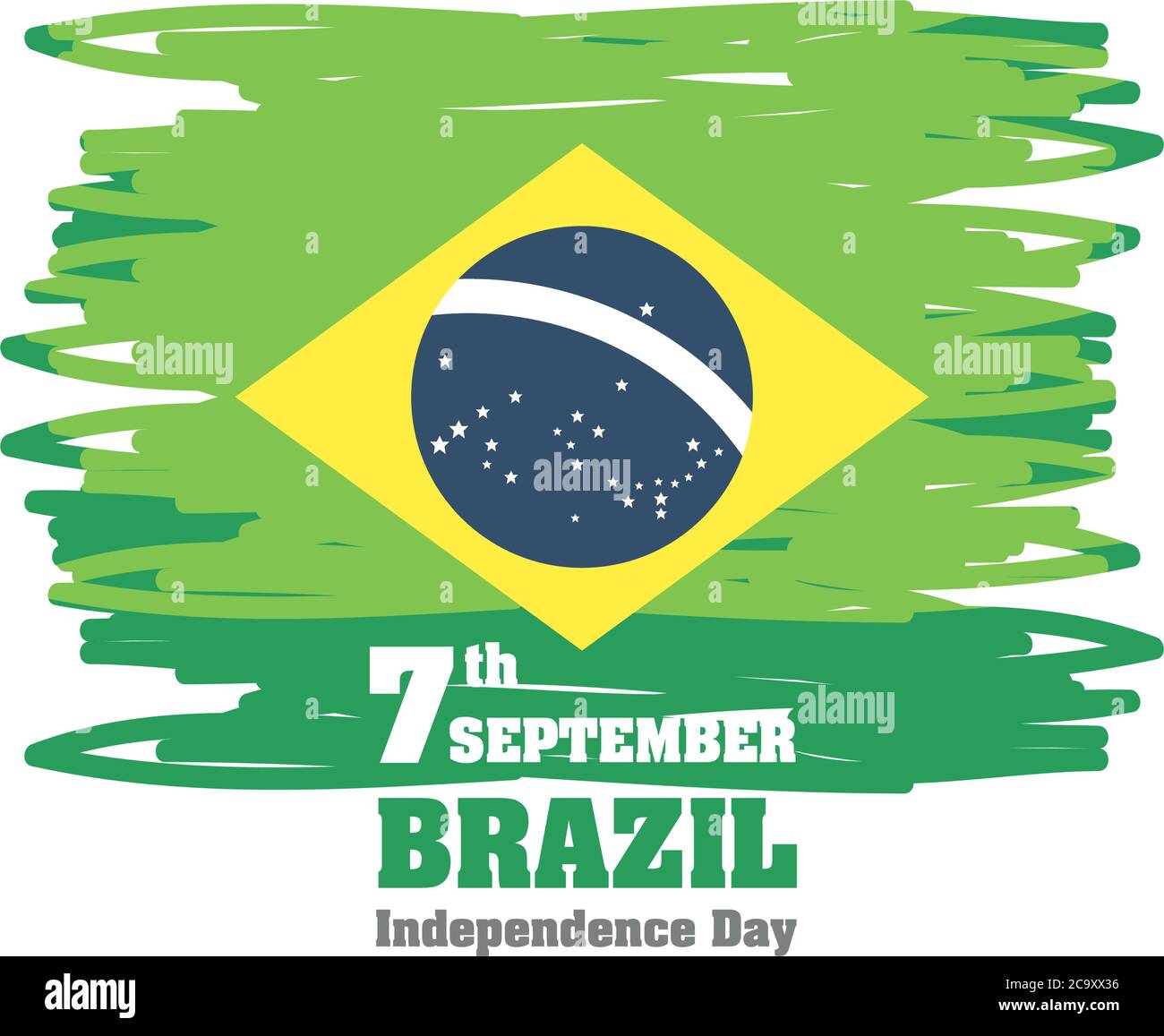 7th september Brazil independence day, banner or poster vector