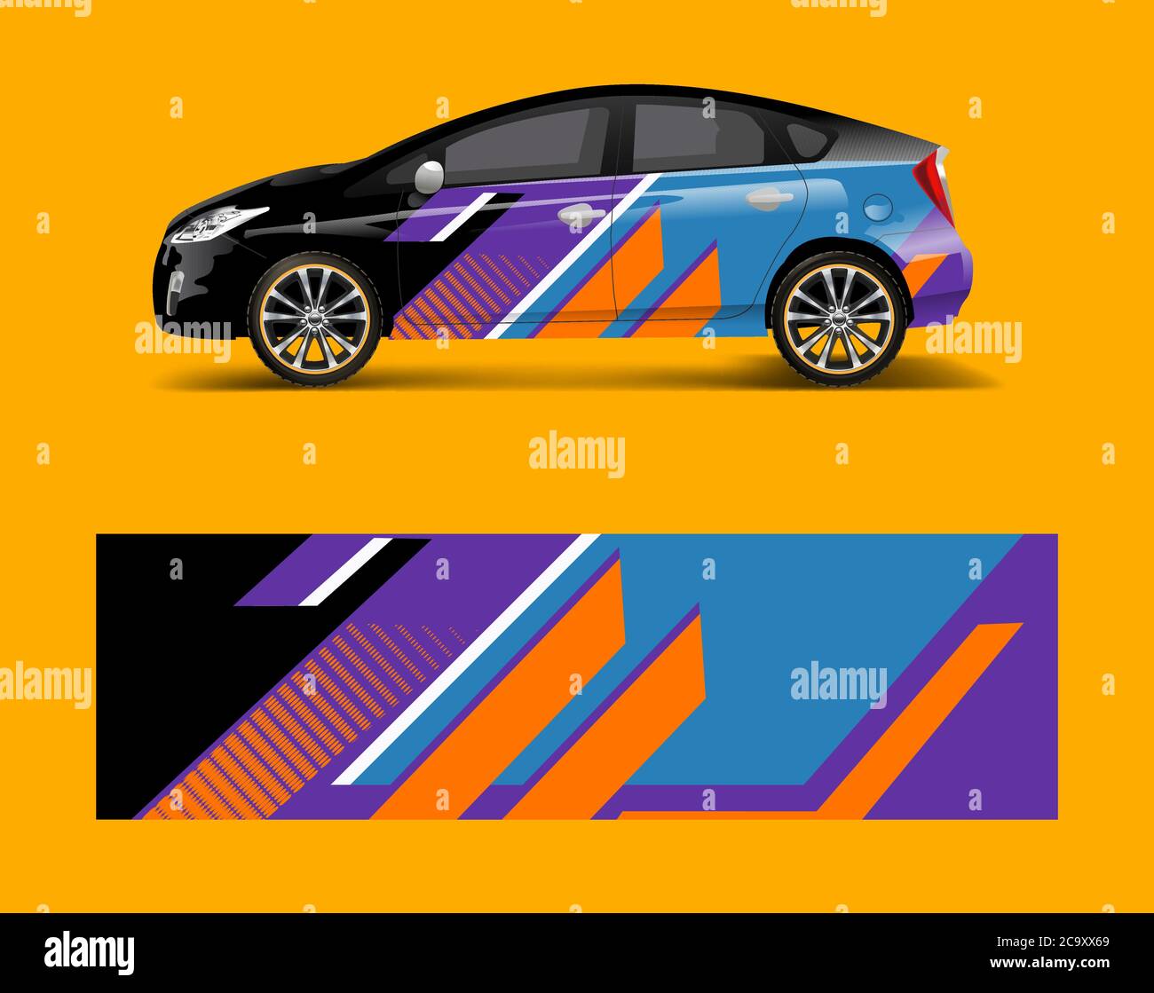 Car decal vector, graphic abstract racing designs for vehicle Sticker ...