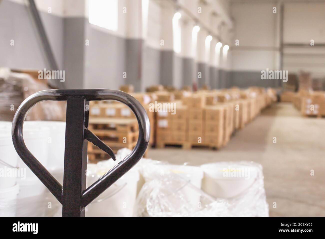 A modern production warehouse for storage, warehousing and stock concentration. Provision of logistics services and completing the required range of g Stock Photo