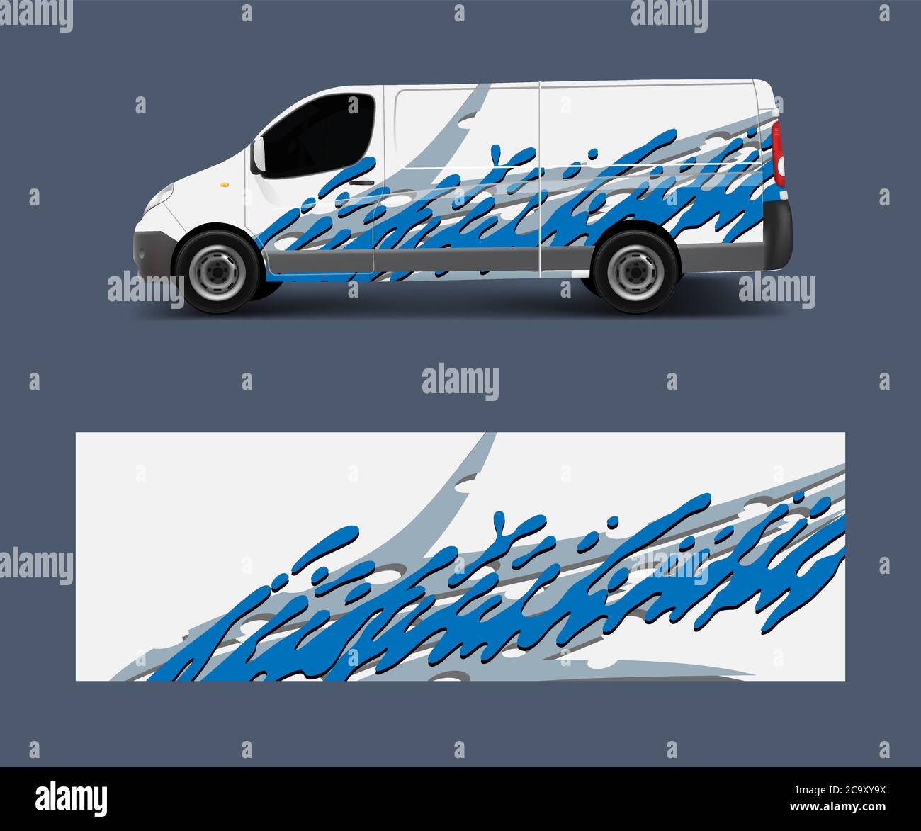 Car decal van designs . Wrap designs template vector. Stock Vector