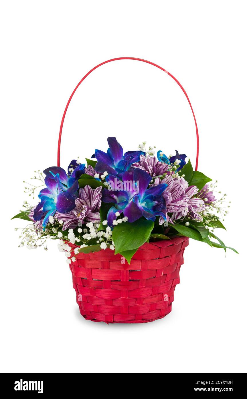 Bouquet of flowers isolated on white background Stock Photo - Alamy