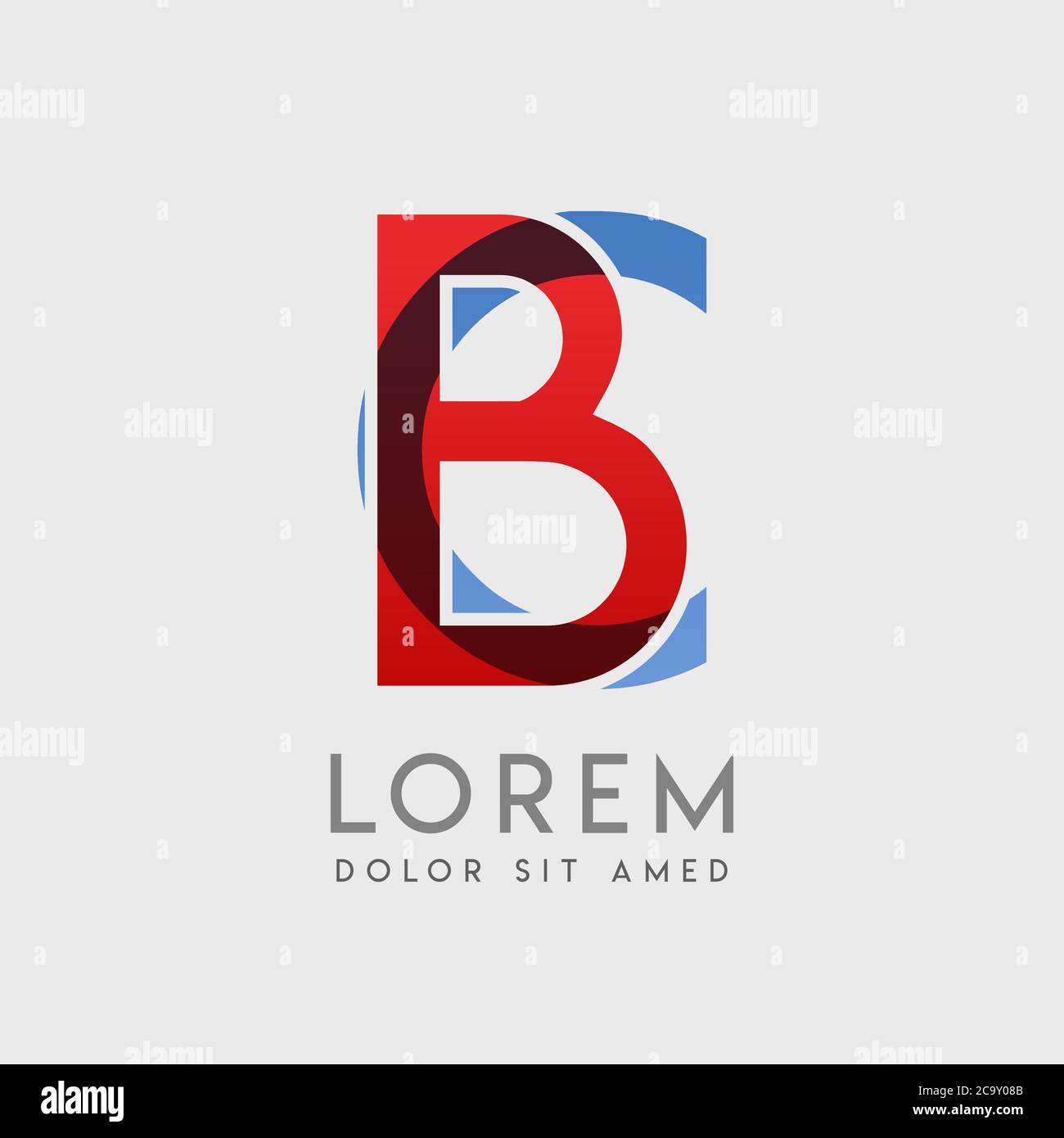 Bc Blue Lettering BC logo letters with blue and red gradation Stock Vector Image & Art ...