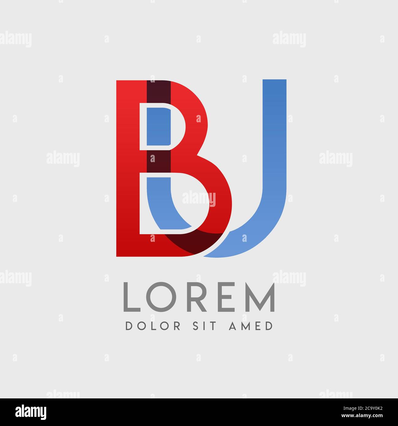 BU logo letters with blue and red gradation Stock Vector Image & Art ...