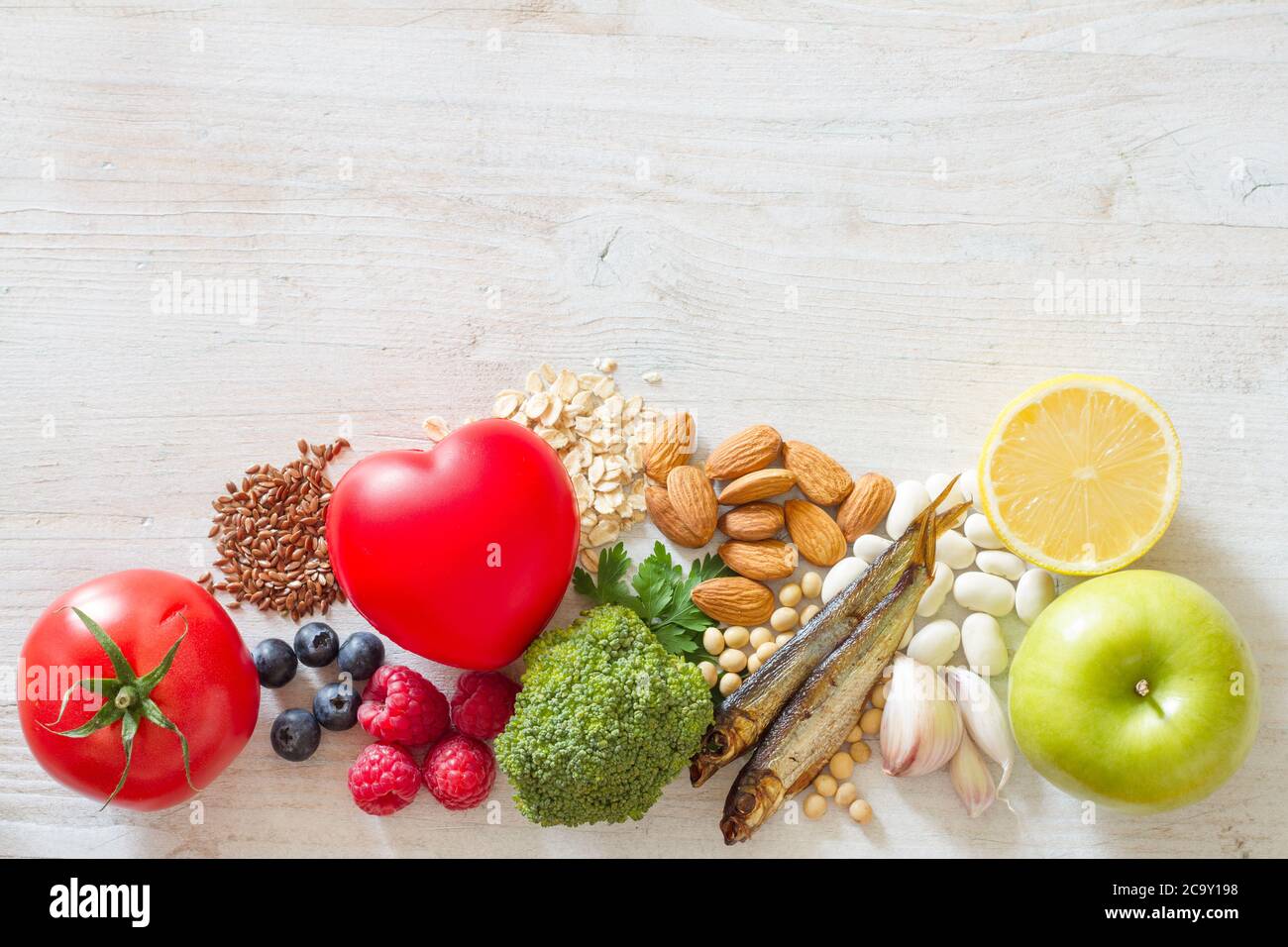 Selection healthy food good for heart, diet concept Stock Photo - Alamy