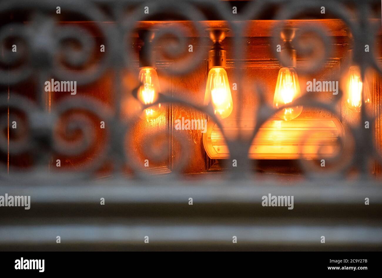 Wrought iron, the old crypt, chester, cheshire, england, uk Stock Photo ...
