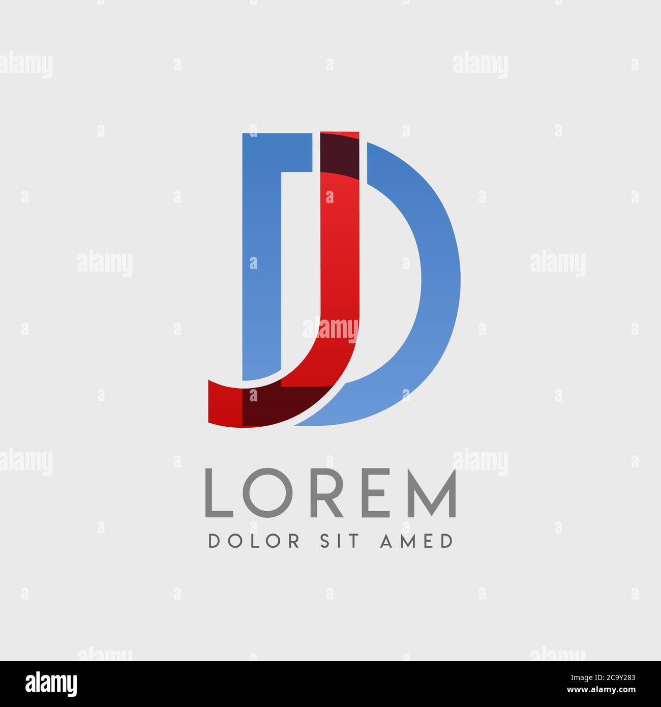 JD logo letters with blue and red gradation Stock Vector Image & Art ...