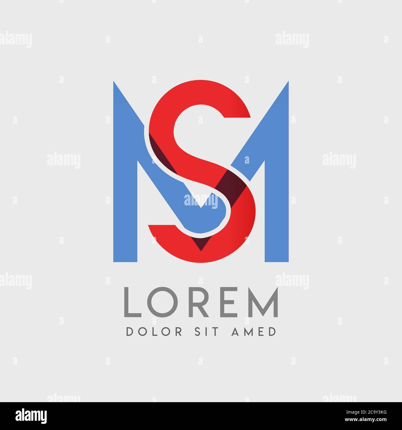 SM logo letters with blue and red gradation Stock Vector Image & Art ...