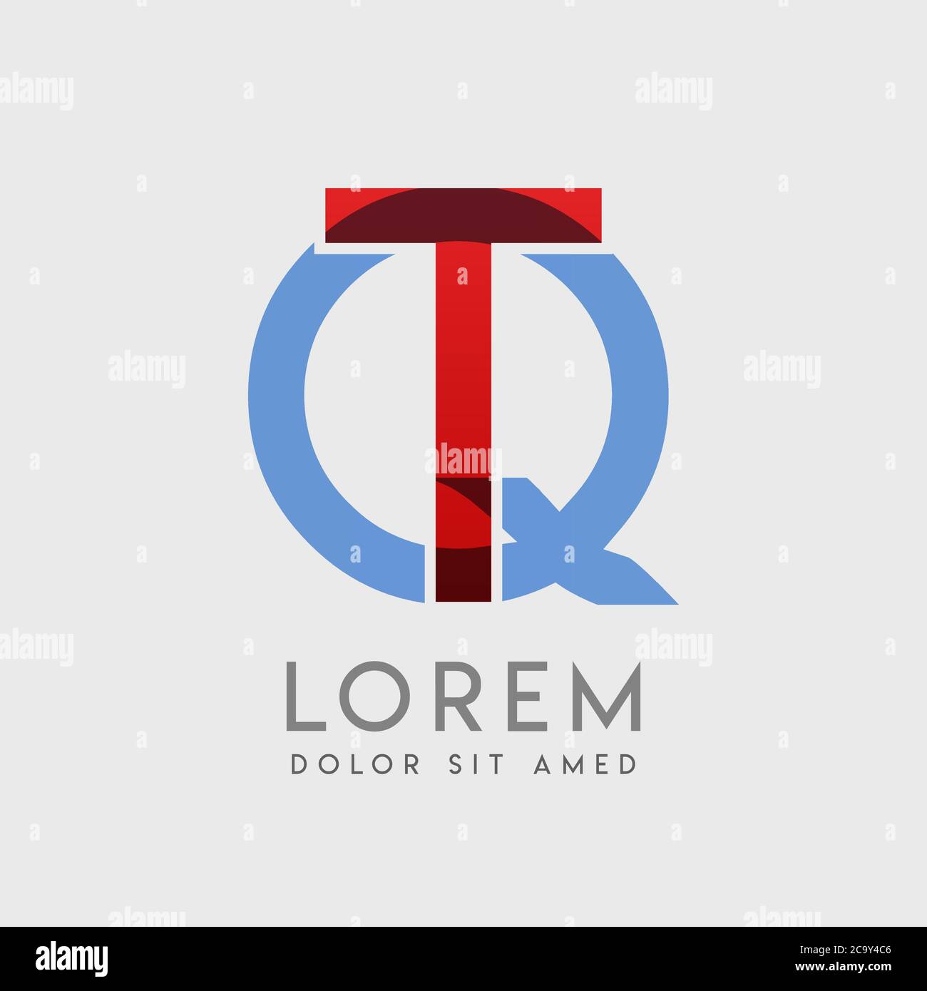 TQ logo letters with blue and red gradation Stock Vector Image & Art ...