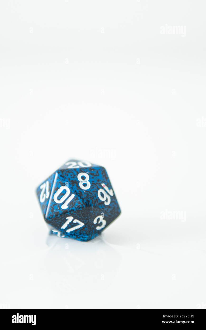 Dice d20 for playing Dnd. Dungeon and dragons board game with