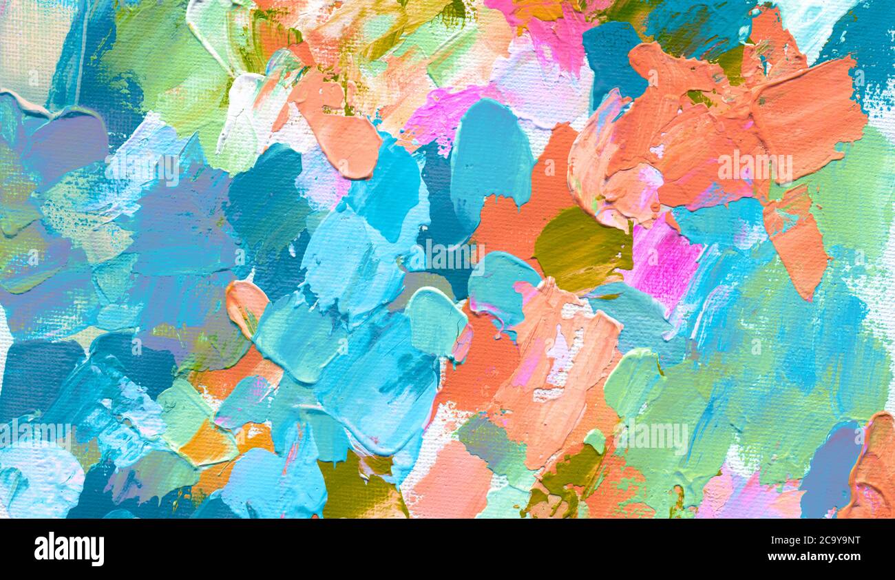 Abstract сcolor acrylic and watercolor painting. Canvas texture