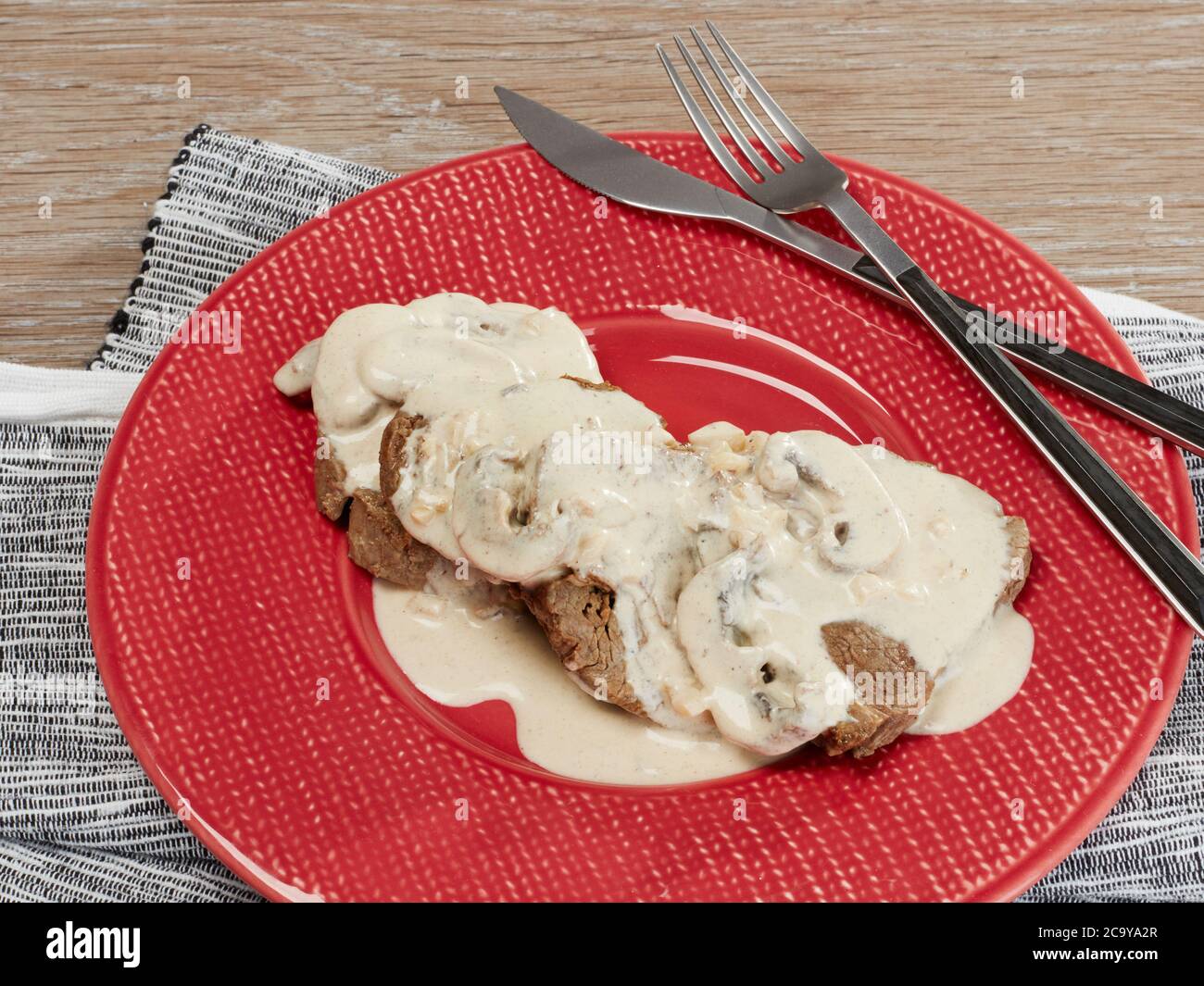 Beef meat with sauce Stock Photo Alamy
