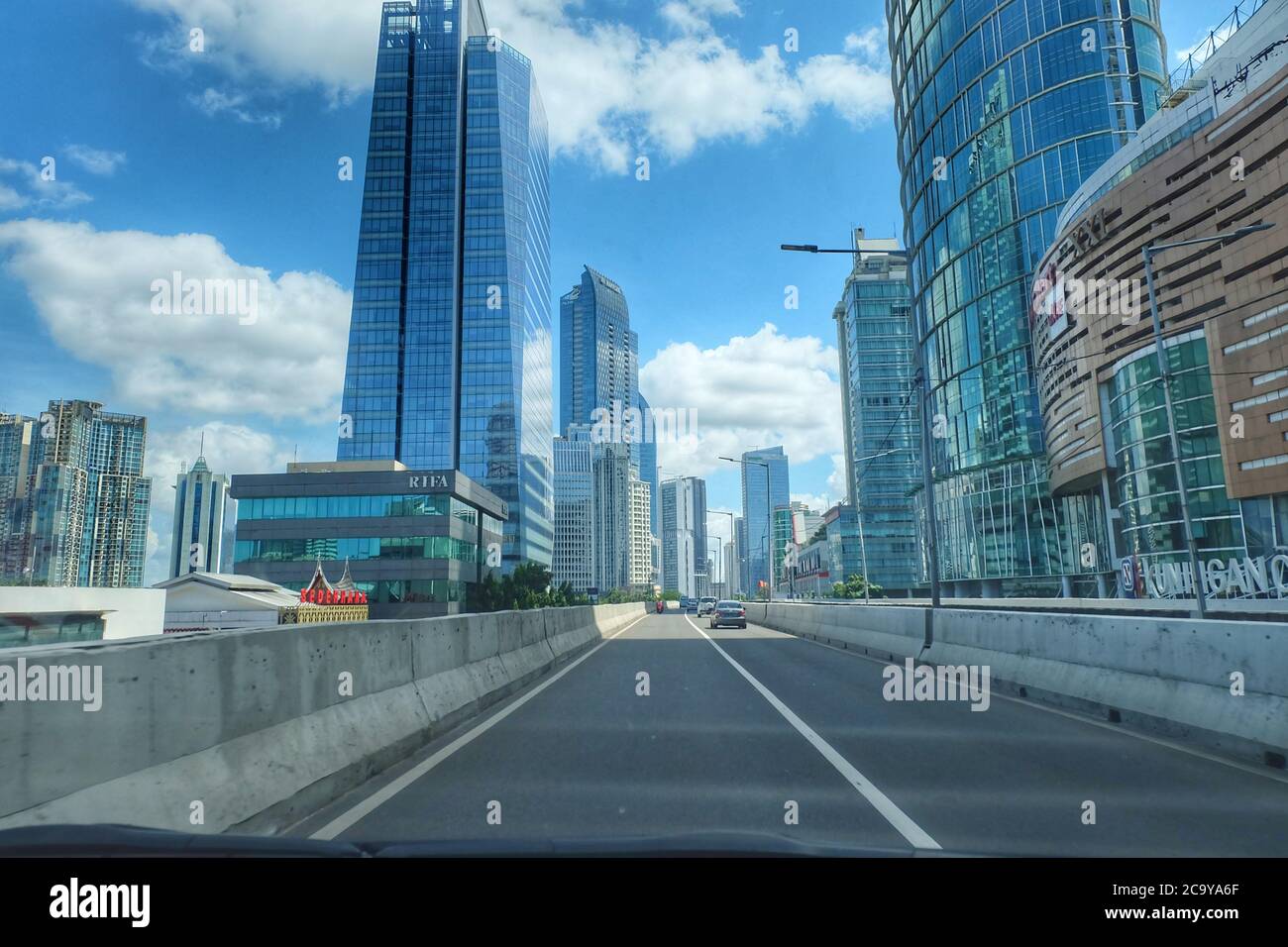A quite bypass of City Road during Pandemic Stock Photo