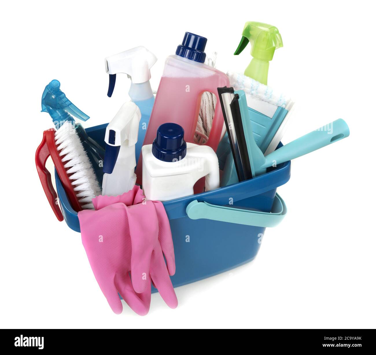 Cleaning equipment isolated Stock Photo - Alamy