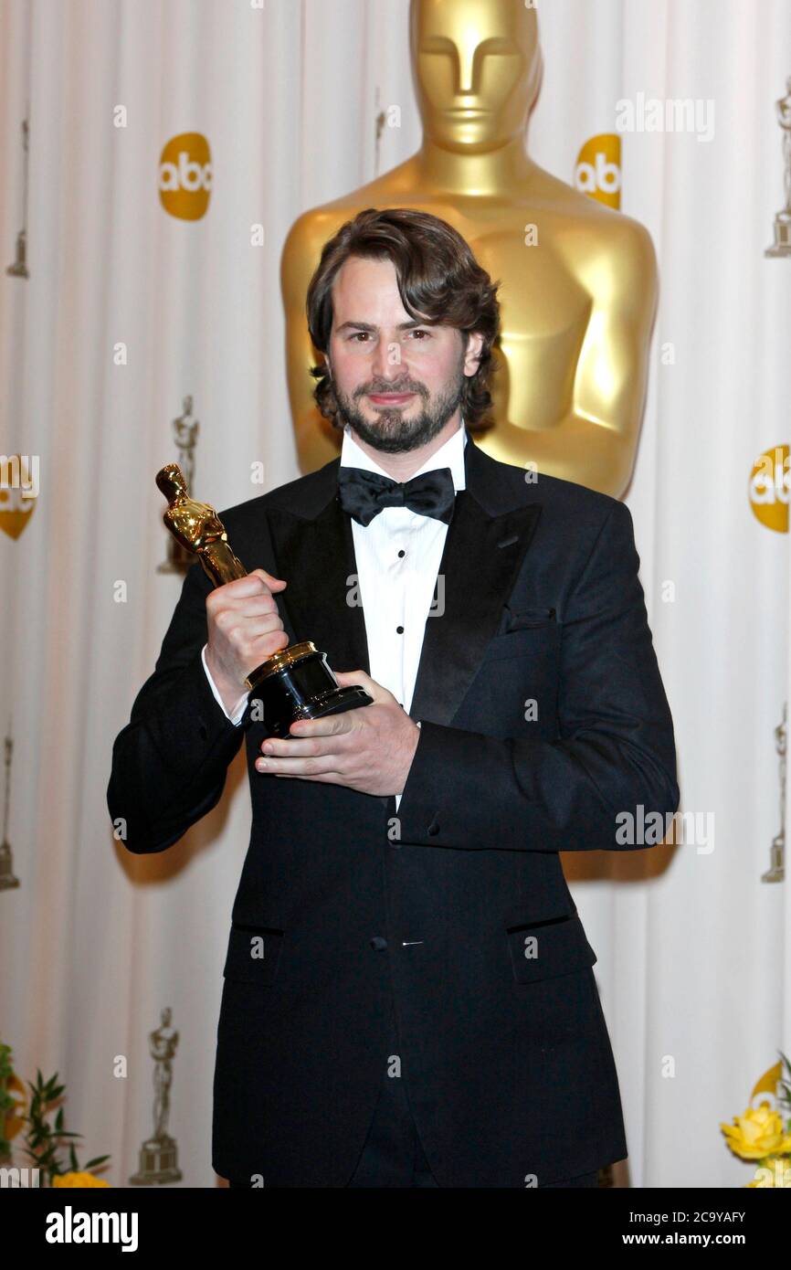 Mark Boal with the Oscar for Best Original Screenplay for 'Deadly Command - The Hurt Locker' in the press room at the 2010/82nd Annual Academy Awards Oscar Ceremony at the Kodak Theater. Los Angeles, March 7, 2010 | usage worldwide Stock Photo