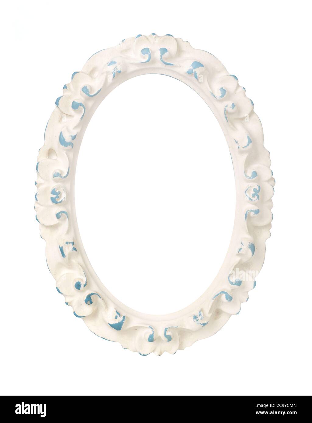 White oval frame isolated Stock Photo Alamy