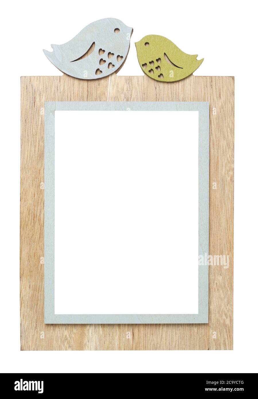 Wooden frame isolated on white Stock Photo - Alamy