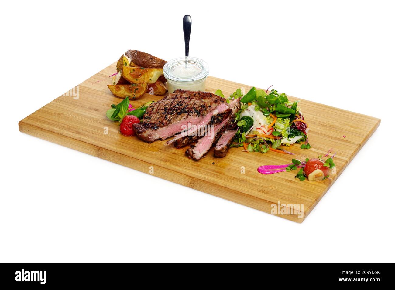 T bone steak potato salad hi-res stock photography and images - Alamy