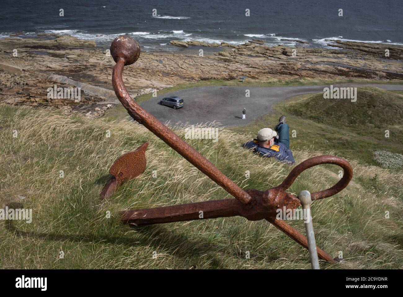 Pictish promontory fort site, in Burghead, Scotland, on 29 July 2020. Stock Photo