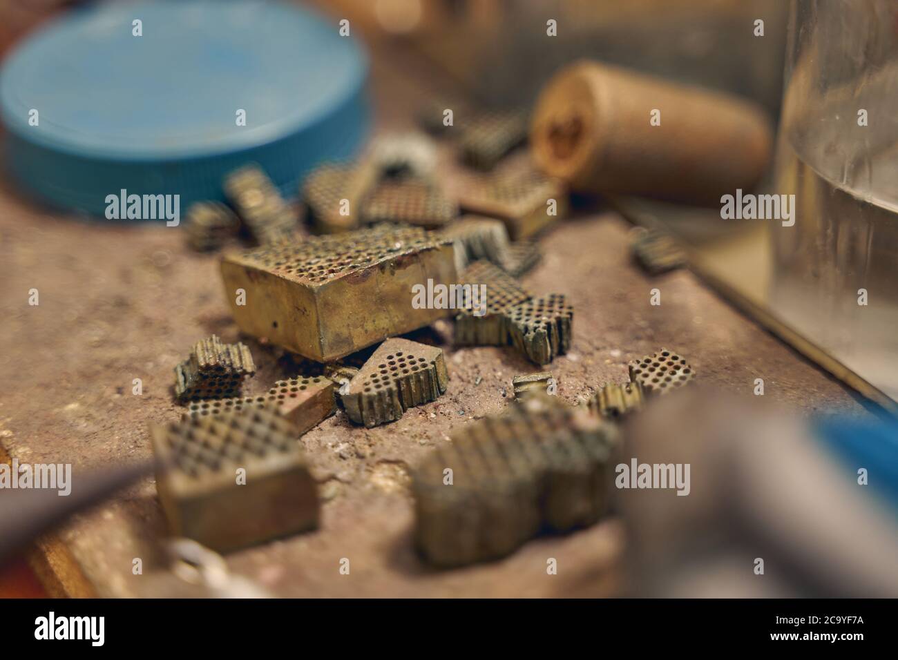 Tools used by a jeweler for annealing Stock Photo