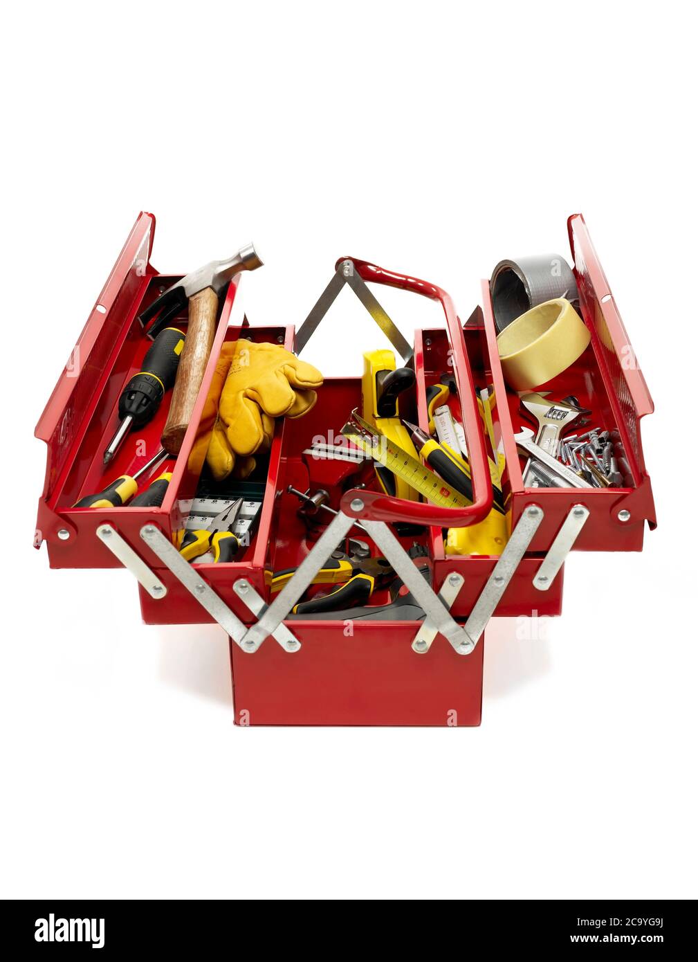 Toolbox isolated on white Stock Photo - Alamy