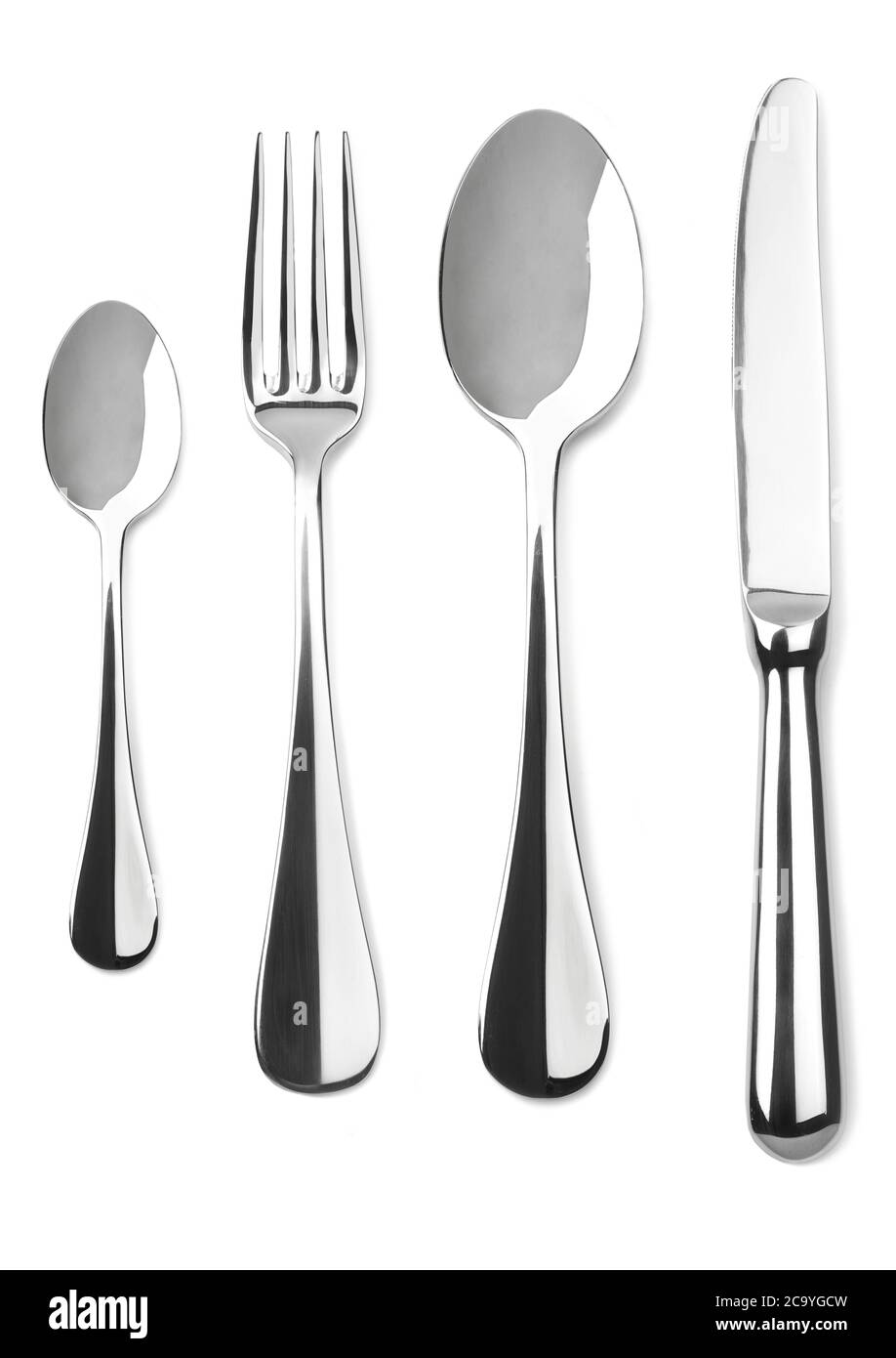 Silverware isolated on white Stock Photo - Alamy