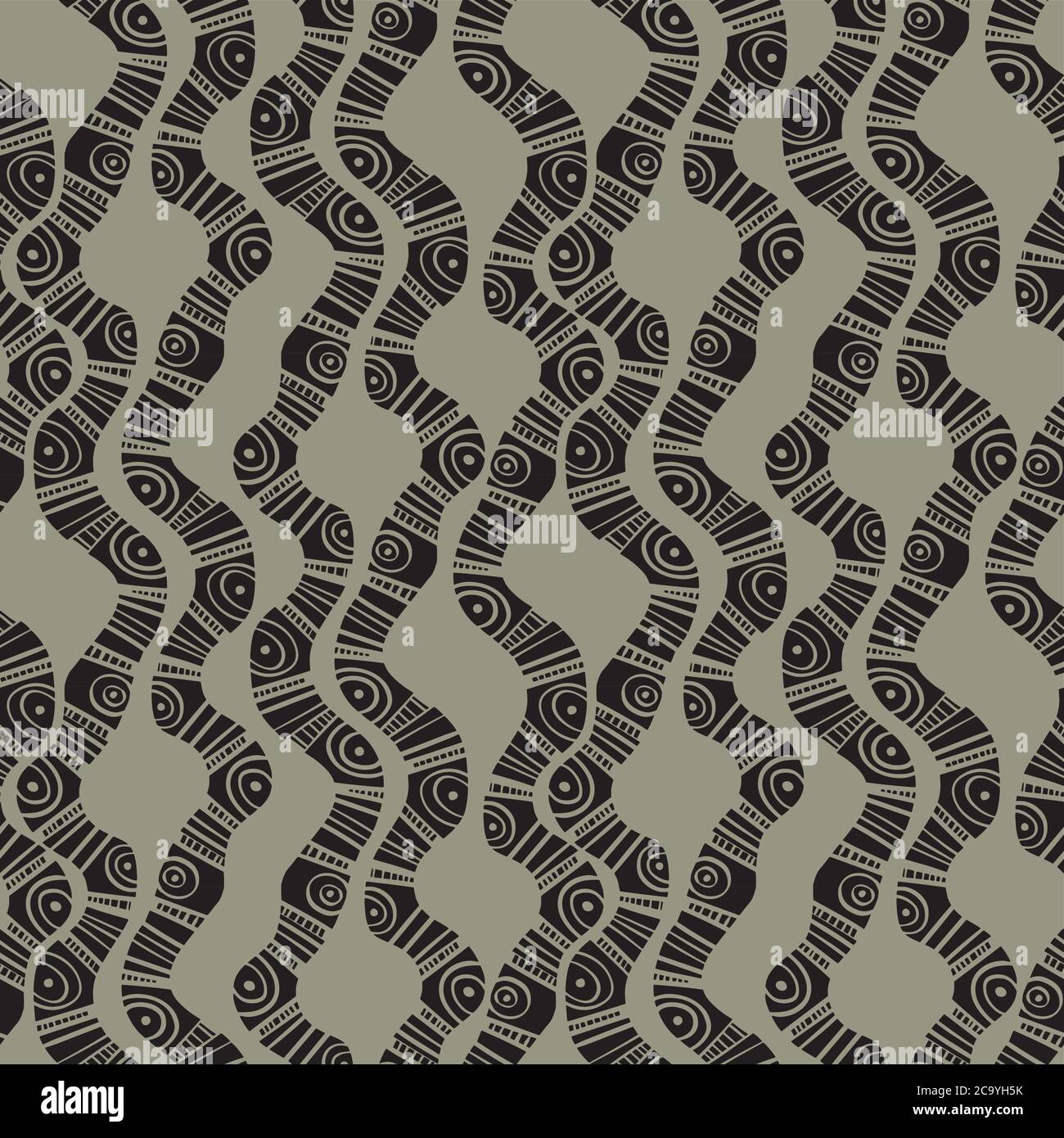 Abstract liana and snake serpent tattoo motif. Hand drawn tropical mood ...