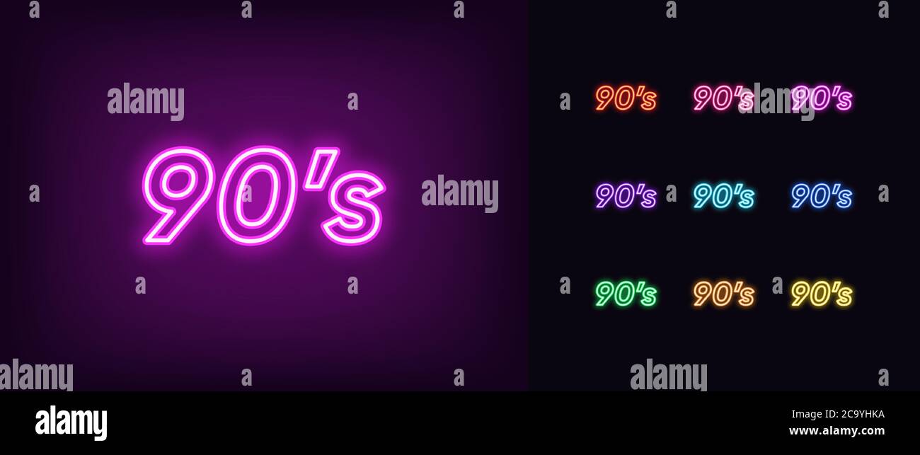 Dance Party Neon Signs Style text vector Stock Vector