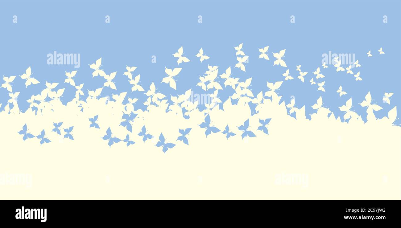 Patel light butterfly flock on horizontal header. Elegant simple ...