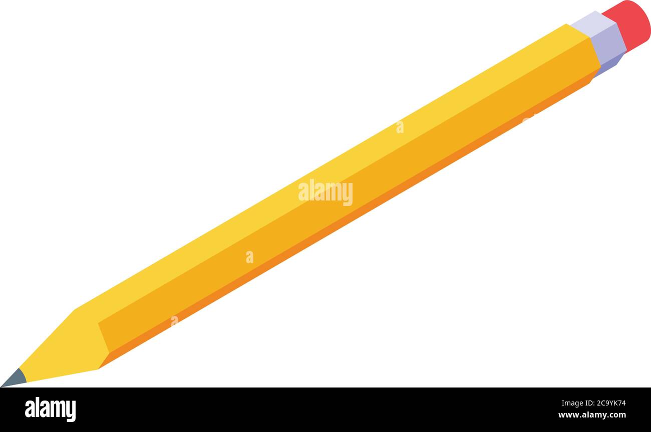 Auditor pencil icon, isometric style Stock Vector
