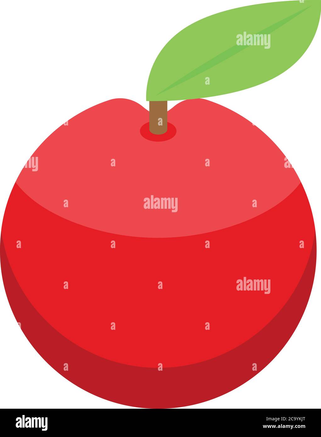 Inclusive education red apple icon, isometric style Stock Vector