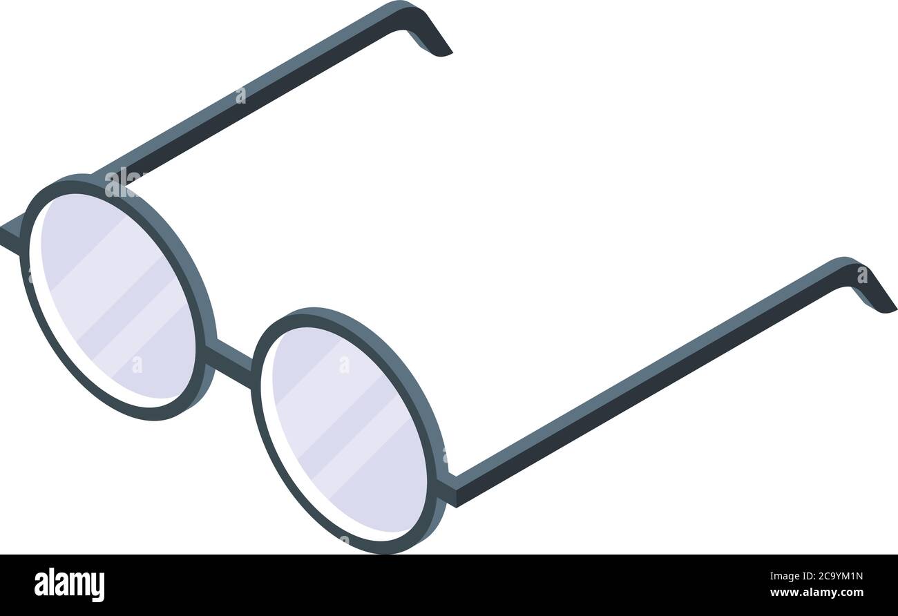 Auditor eyeglasses icon, isometric style Stock Vector