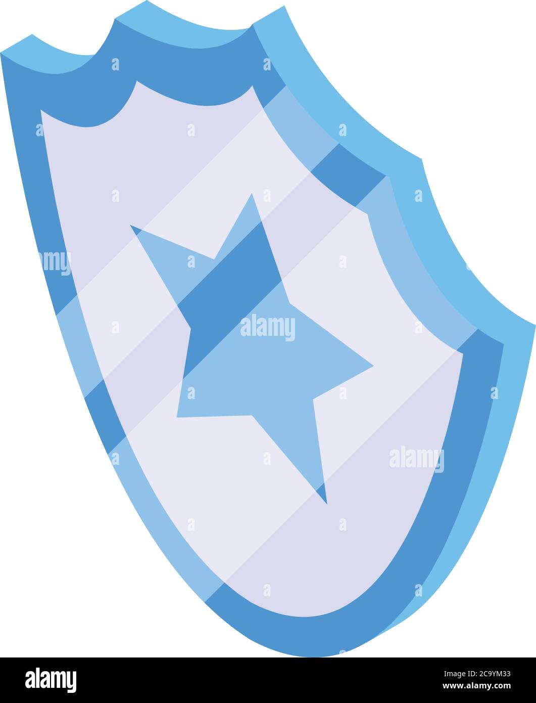 Secured audit icon, isometric style Stock Vector