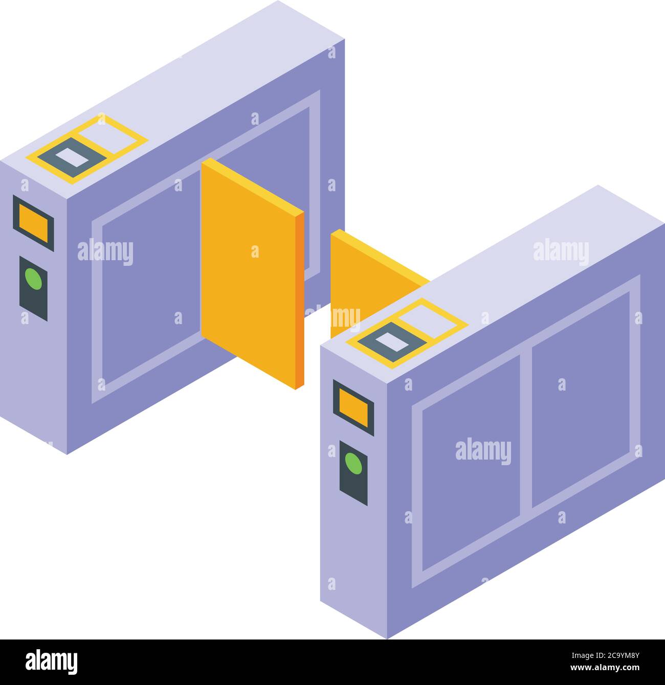 Turnstile metro icon, isometric style Stock Vector