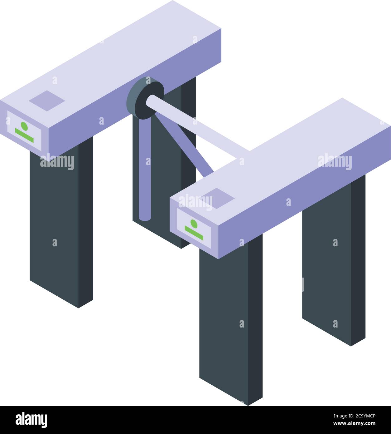 Turnstile subway icon, isometric style Stock Vector