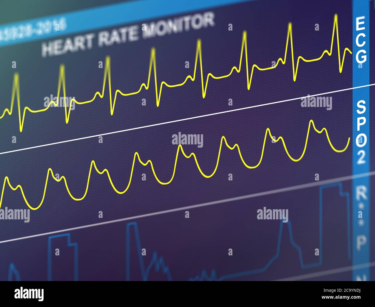 Cardiac frequency diagram Stock Photo Alamy