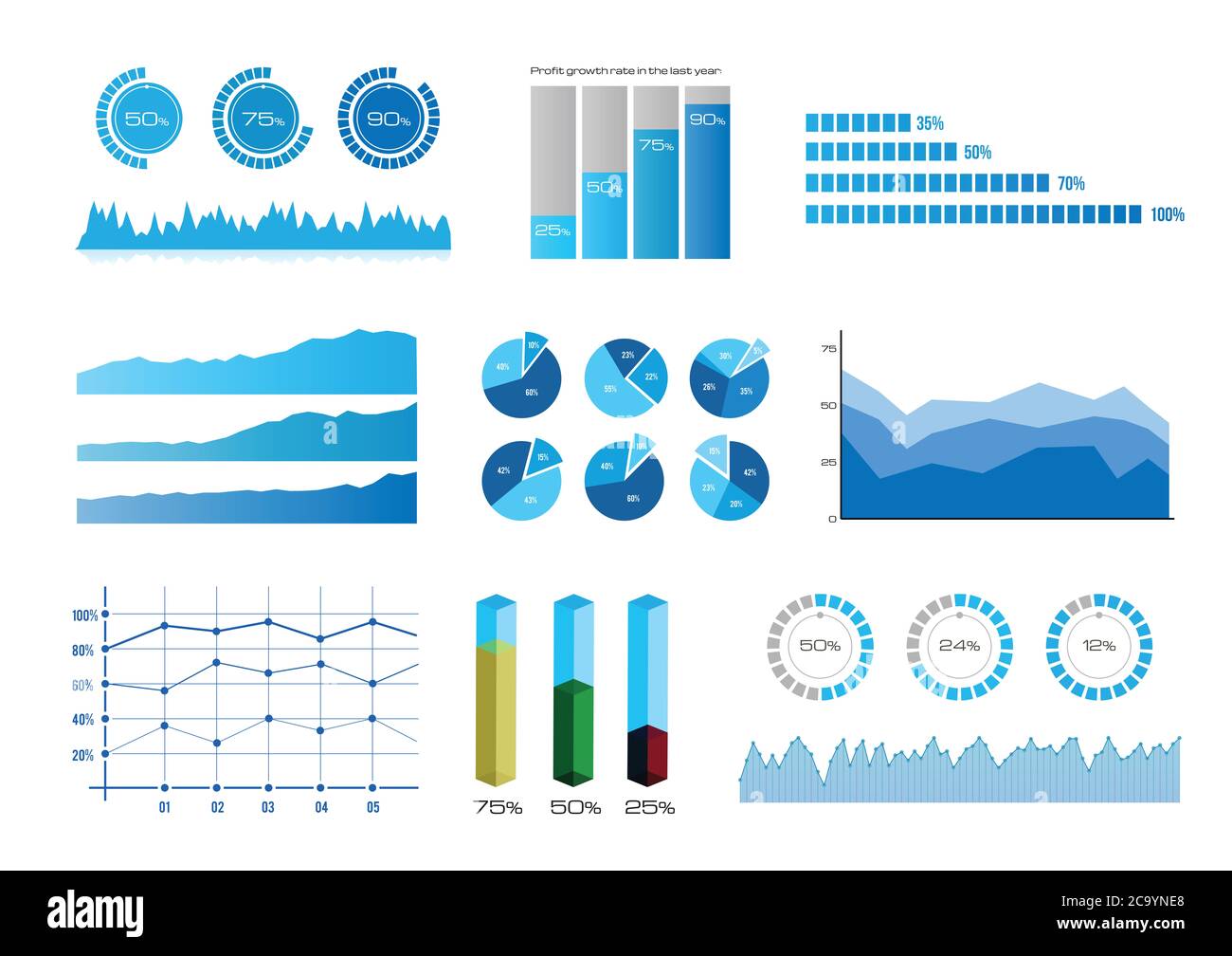 Data charts and graphs Stock Photo - Alamy