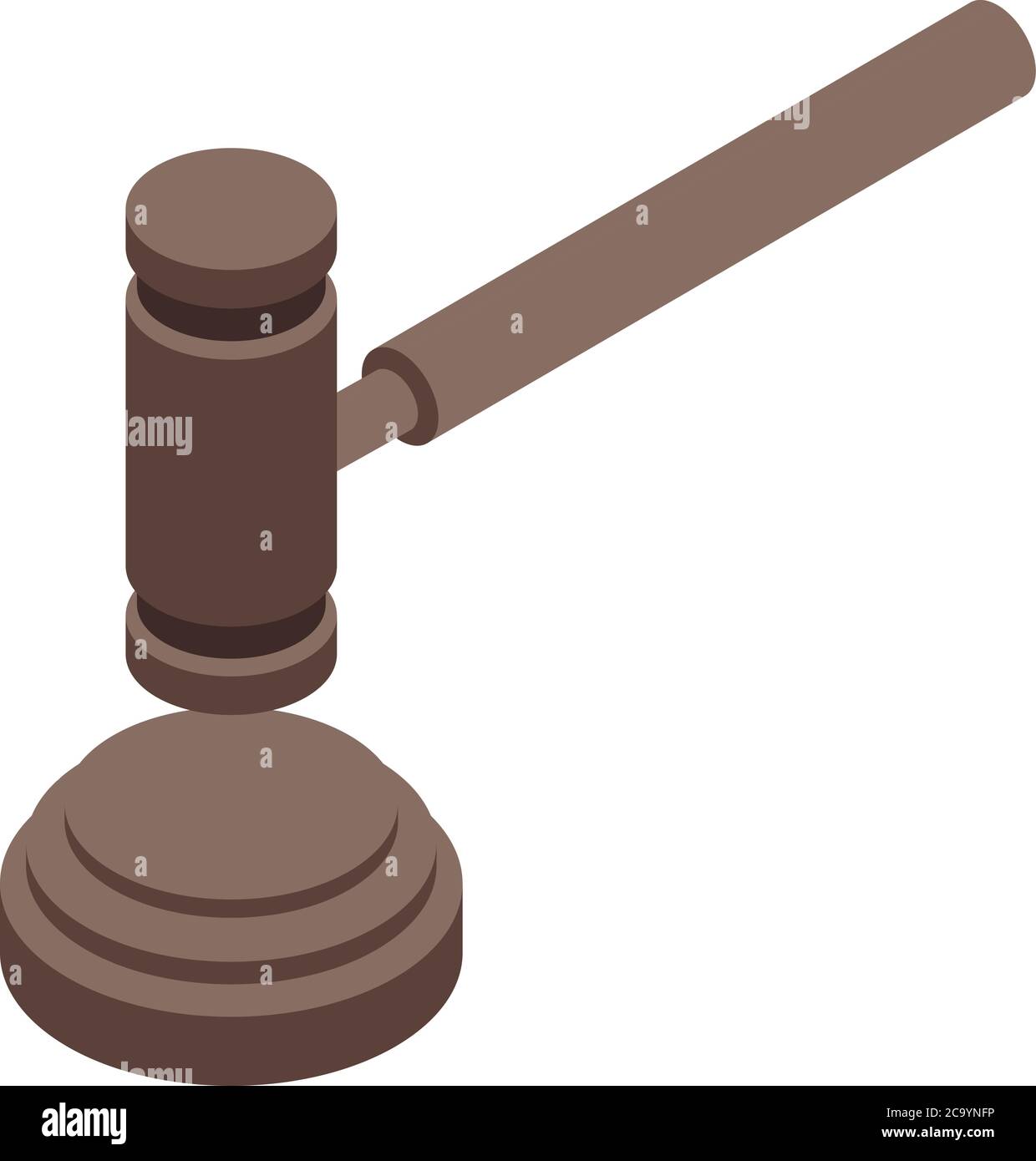 Audit gavel icon, isometric style Stock Vector