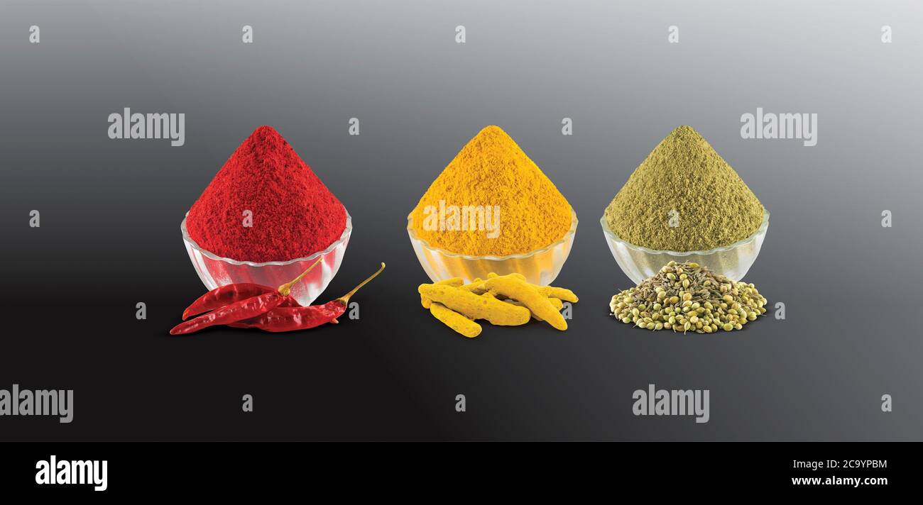 Turmeric, Chilly, Coriander, Powder Haldi, Marcha, Dhana, Coriander Seeds, Dry Chilly, Turmeric