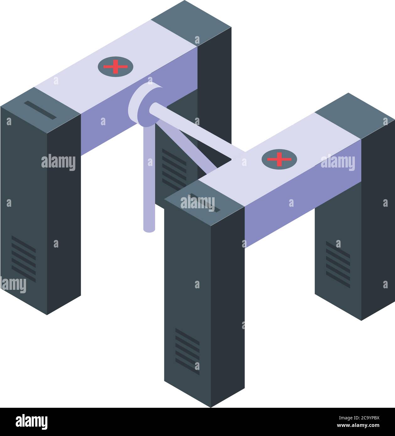 Turnstile technology icon, isometric style Stock Vector