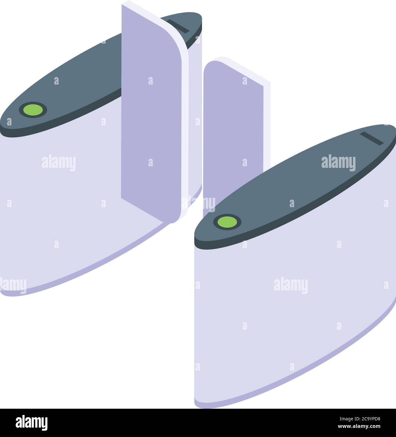 Turnstile icon, isometric style Stock Vector