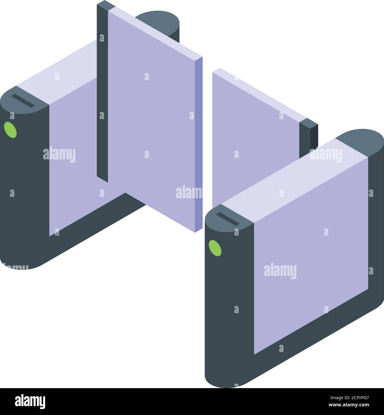Turnstile walking icon, isometric style Stock Vector