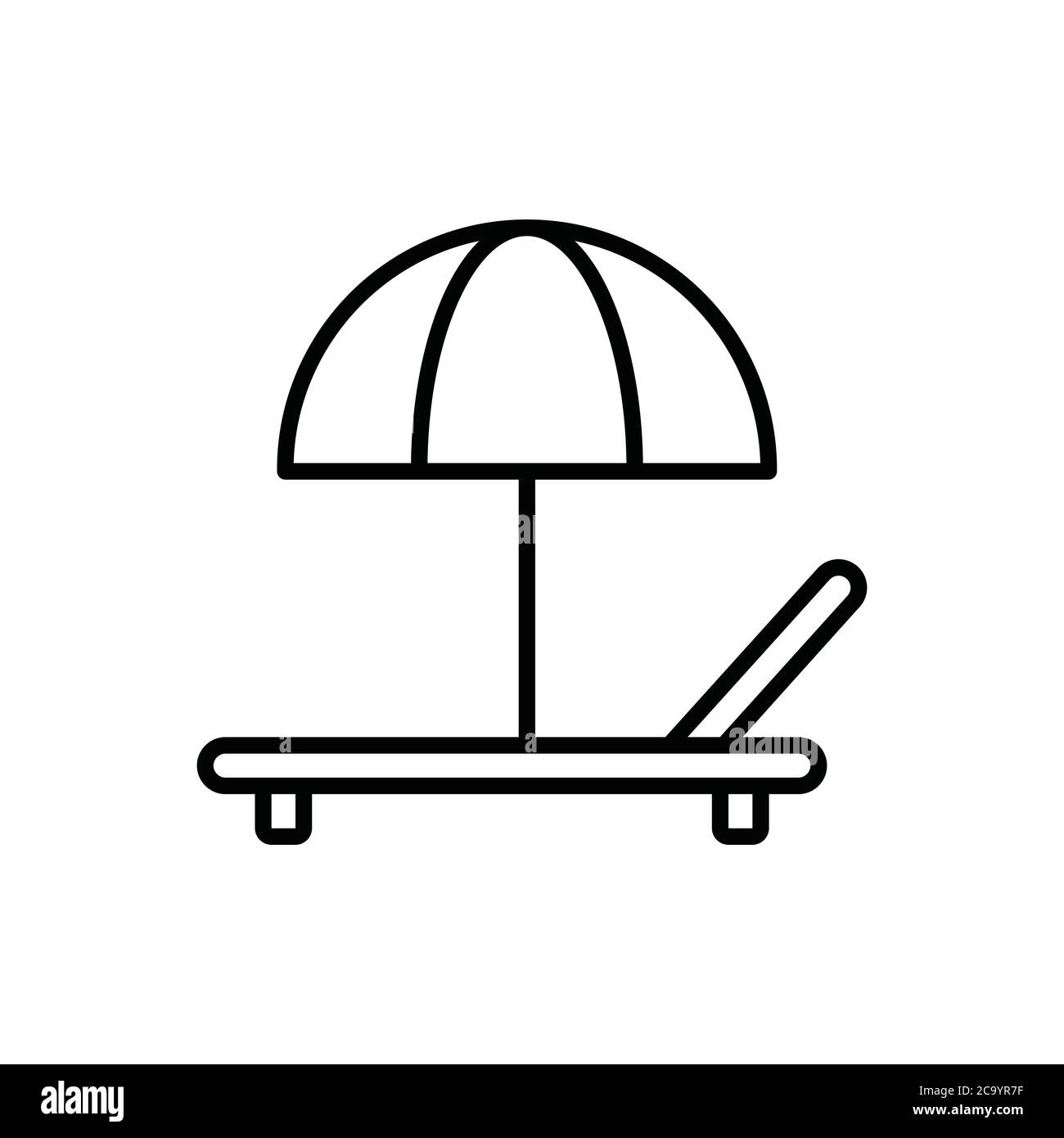 beach umbrella icon vector Stock Vector Image & Art - Alamy