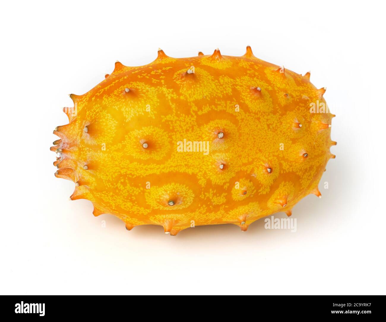 Kiwano fruit isolated on white Stock Photo