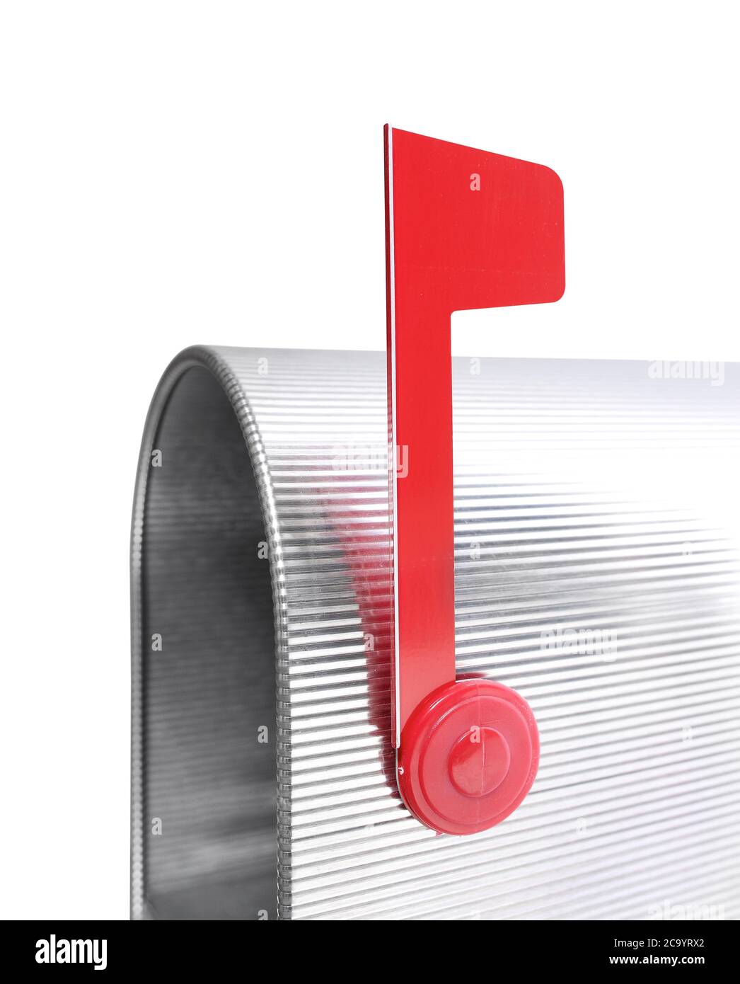 Mailbox close-up isolated on white Stock Photo - Alamy