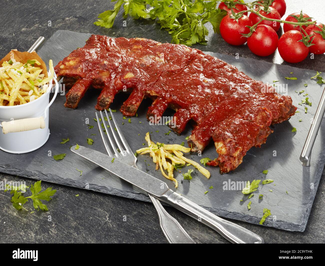 Home made beef ribs Stock Photo - Alamy