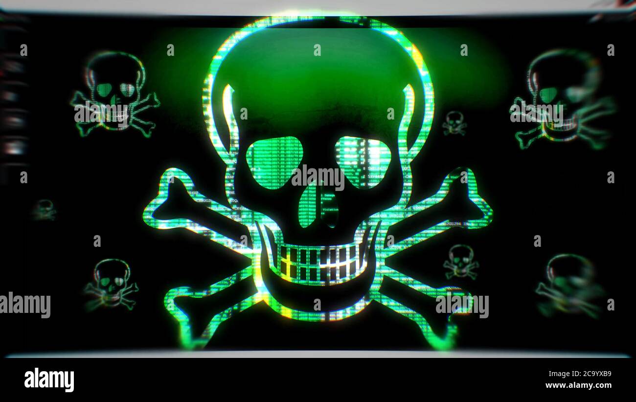 Green binary code red virus hi-res stock photography and images - Alamy