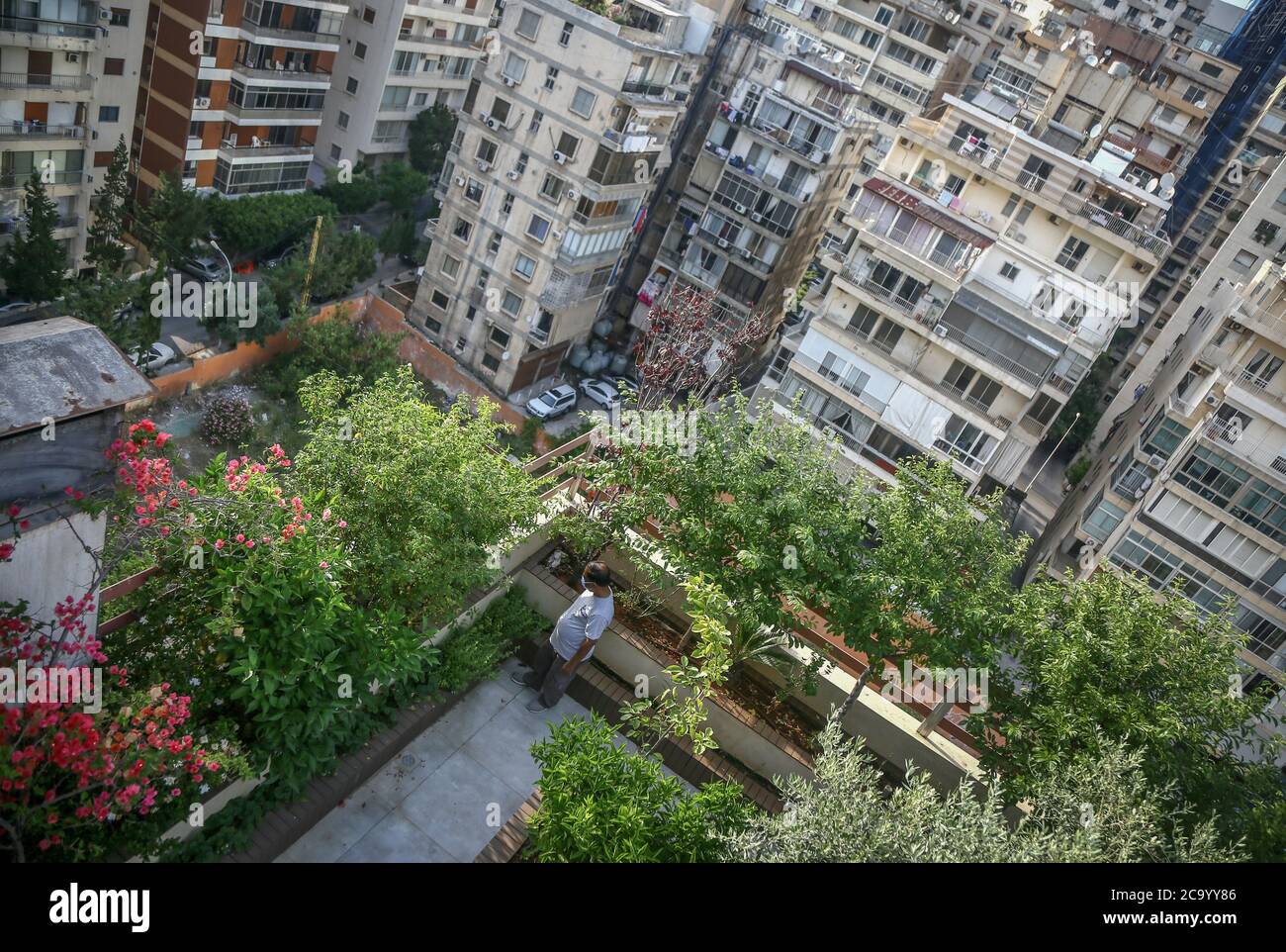 27 July 2020, Lebanon, Beirut Lebanese Abed Halabi, an owner of a
