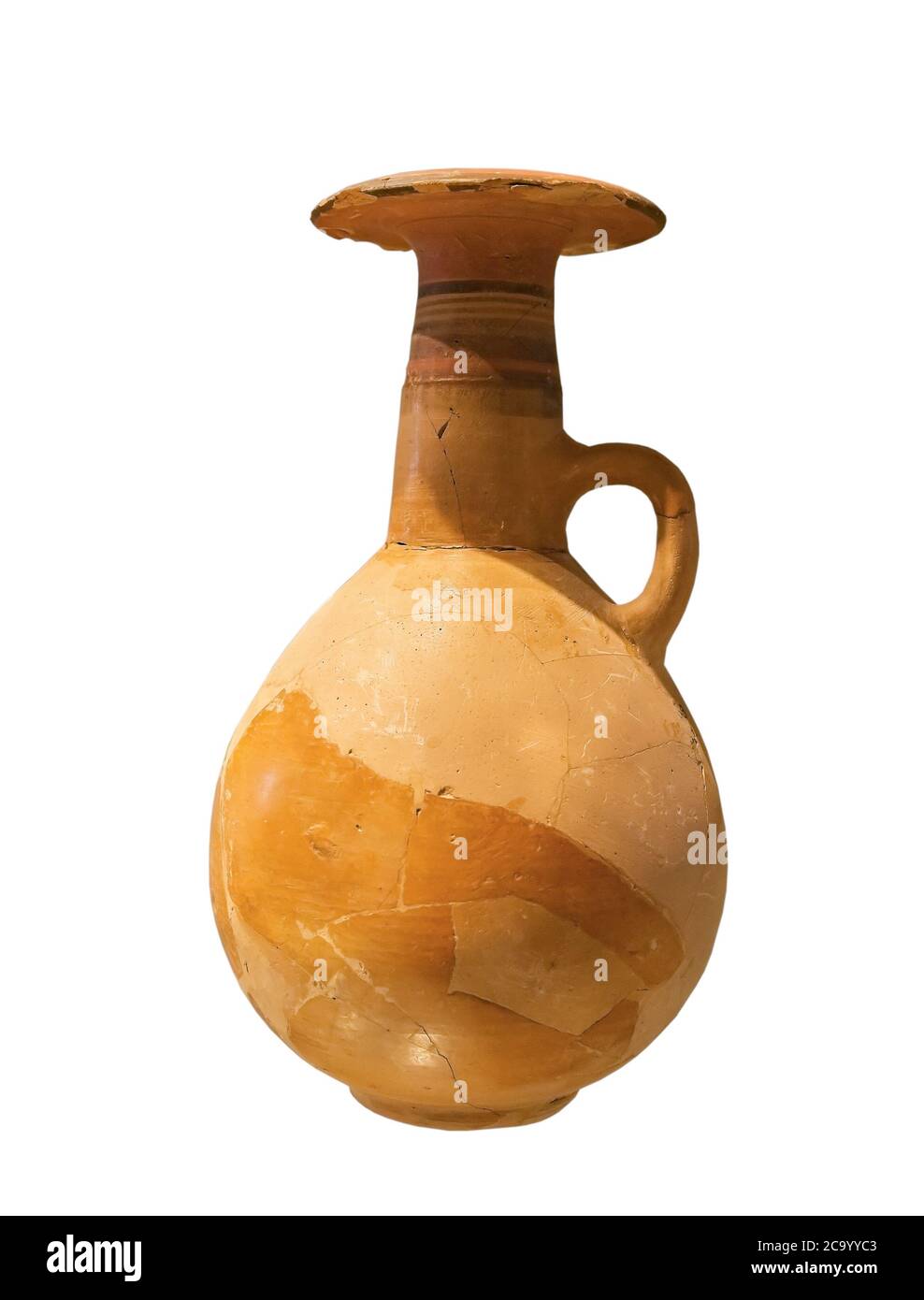 Antique clay vase isolated on white background Stock Photo Alamy